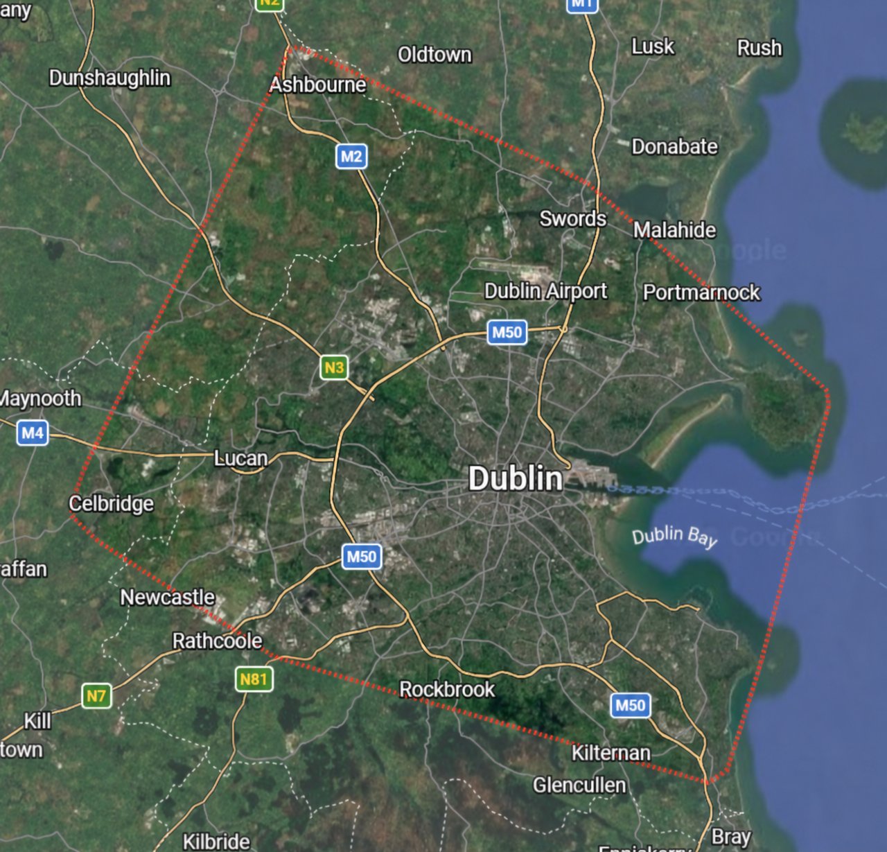 ASAP Mobile Tyres Service Coverage Map Dublin